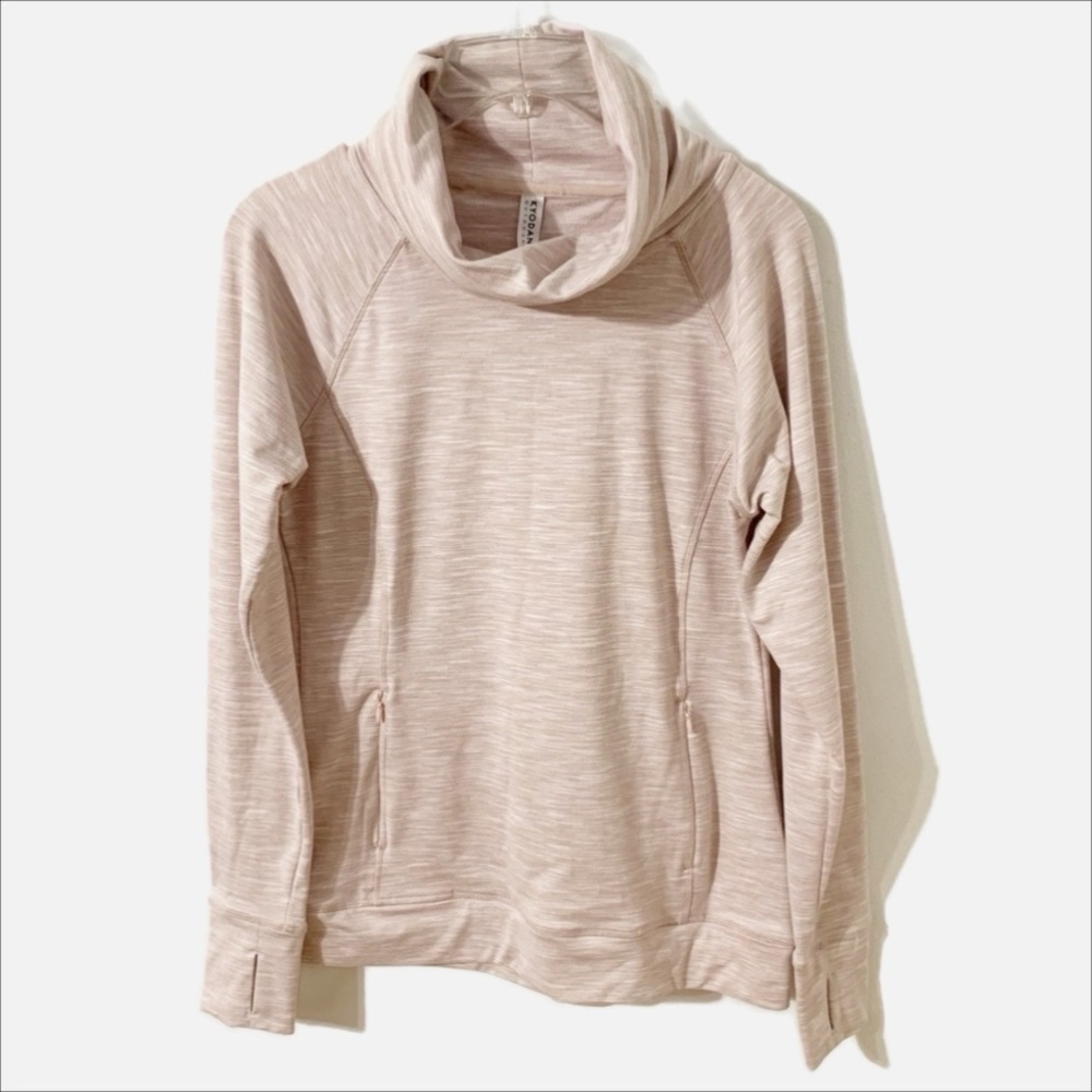 Kyodan Outdoor Long Sleeve Turtle / Cowl Neck Pullover Sweatshirt Thumb Holes
